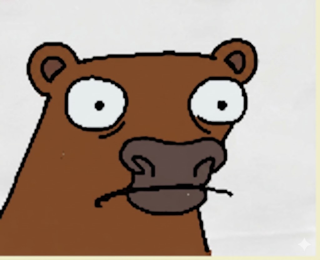 $BER mascot - flat headed bear